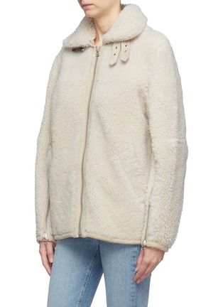 Detail View - Click To Enlarge - RAG & BONE - 'Ashlee' detachable hood lambskin shearling coat