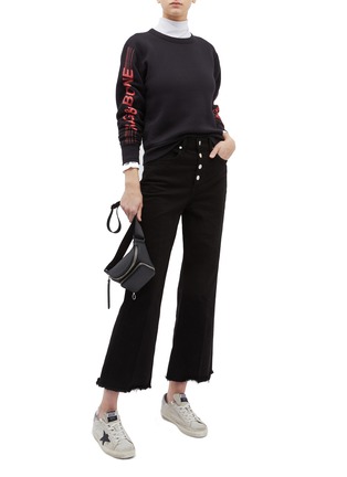 Figure View - Click To Enlarge - RAG & BONE - 'Ankle Justine' button fly denim culottes