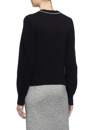 Back View - Click To Enlarge - RAG & BONE - 'Yorke' rib knit sleeve cashmere sweater