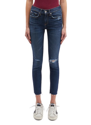 Main View - Click To Enlarge - RAG & BONE - Ripped cropped skinny jeans