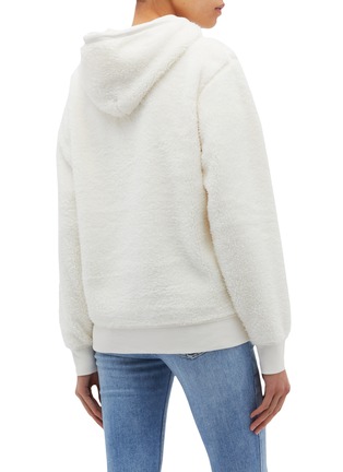 Back View - Click To Enlarge - RAG & BONE - 'Teddy' faux shearling oversized half-zip hoodie