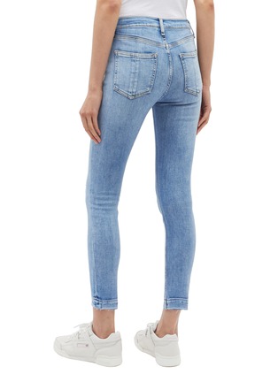 Back View - Click To Enlarge - RAG & BONE - Let-out cuff ripped skinny jeans
