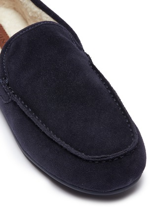 Detail View - Click To Enlarge - VINCE - 'Gino' shearling lined suede slip-ons
