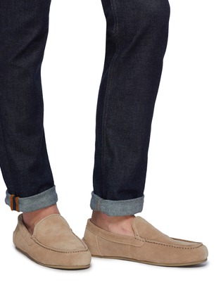 Figure View - Click To Enlarge - VINCE - 'Gino' shearling lined suede slip-ons