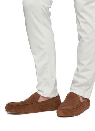 Figure View - Click To Enlarge - VINCE - 'Gino' shearling lined suede slip-ons