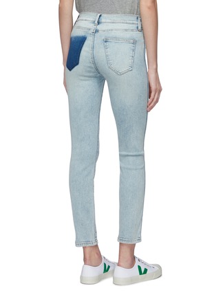 Back View - Click To Enlarge - CURRENT/ELLIOTT - 'The Caballo' contrast mock pocket skinny jeans