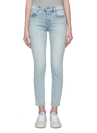 Main View - Click To Enlarge - CURRENT/ELLIOTT - 'The Caballo' contrast mock pocket skinny jeans
