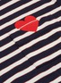  - CURRENT/ELLIOTT - 'The Bay Street' heart embroidered flared sleeve stripe T-shirt