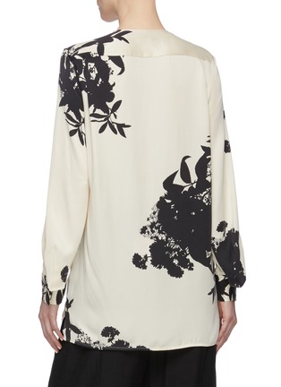 Back View - Click To Enlarge - EQUIPMENT - 'Delainey' blouson sleeve floral print silk blend shirt