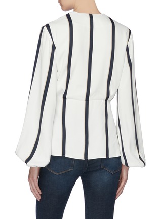Back View - Click To Enlarge - EQUIPMENT - 'Alaine' stripe wrap shirt