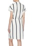 Back View - Click To Enlarge - EQUIPMENT - 'Leonce' side tie stripe wrap dress