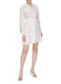 Figure View - Click To Enlarge - EQUIPMENT - 'Allaire' leaf dot print silk wrap dress