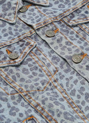  - GRLFRND - 'Cara' leopard print cropped denim jacket