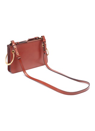 Detail View - Click To Enlarge - CHLOÉ - 'Roy' ring suede panel mini leather crossbody bag