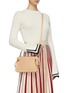 Figure View - Click To Enlarge - CHLOÉ - 'Roy' ring suede panel mini leather crossbody bag