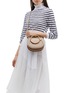 Front View - Click To Enlarge - CHLOÉ - 'Nile' small bracelet handle croc embossed leather crossbody bag