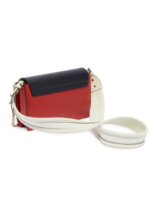 Detail View - Click To Enlarge - CHLOÉ - 'Faye' colourblock small leather crossbody bag