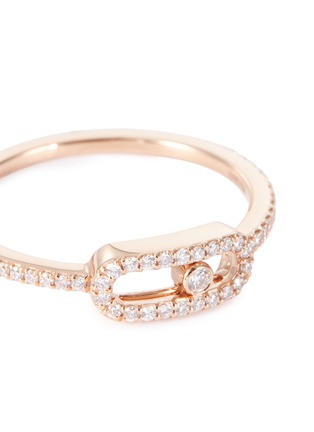 Detail View - Click To Enlarge - MESSIKA - 'Move Uno Pavé' diamond 18k rose gold ring