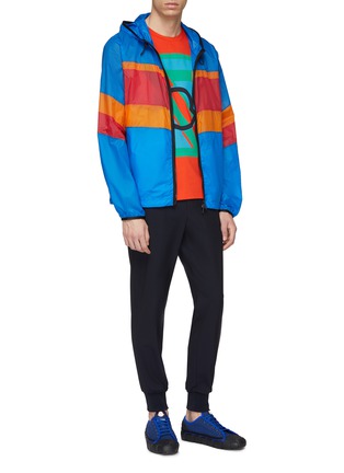 Figure View - Click To Enlarge - MONCLER - x Craig Green 'Stunt' logo colourblock hooded ripstop jacket