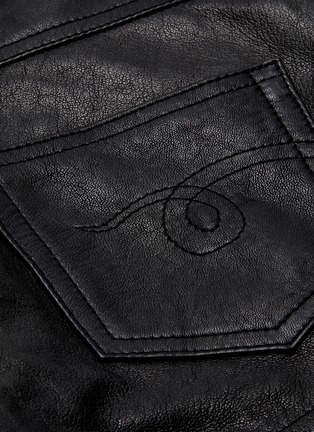  - R13 - Fringe outseam leather shorts