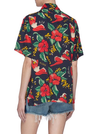 Back View - Click To Enlarge - R13 - 'Red Lady' graphic print Hawaiian shirt