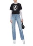 Figure View - Click To Enlarge - R13 - Lace-up back jeans