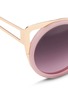 Detail View - Click To Enlarge - LINDA FARROW DESIGNERS COLLECTION - x Erdem round acetate inlay metal cat eye sunglasses
