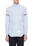 Main View - Click To Enlarge - THOM BROWNE  - Stripe sleeve Oxford shirt