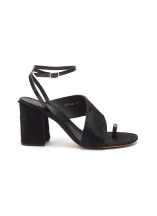 Main View - Click To Enlarge - DRIES VAN NOTEN - Toe ring pony hair sandals