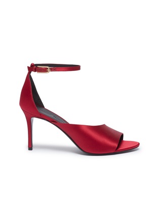 Main View - Click To Enlarge - STELLA LUNA - 'Red Carpet' ankle strap satin d'Orsay sandals