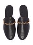 Detail View - Click To Enlarge - STELLA LUNA - Chain leather loafer slides