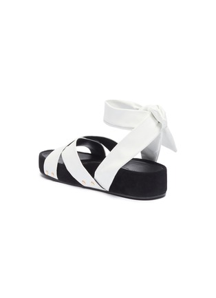  - STELLA LUNA - Ankle tie leather platform sandals