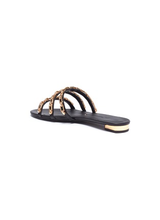  - STELLA LUNA - Chain strappy leather slide sandals