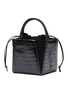 Main View - Click To Enlarge - TRADEMARK - 'Dorthea' suede panel croc embossed leather top handle bag