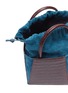 Detail View - Click To Enlarge - TRADEMARK - 'Dorthea' suede panel croc embossed leather top handle bag