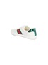  - GUCCI - 'Ace' bee embroidered Web stripe leather sneakers