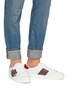 Figure View - Click To Enlarge - GUCCI - 'Ace' snake embroidered Web stripe leather sneakers