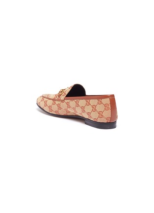  - GUCCI - Jordaan' GG embroidered canvas horsebit loafers