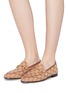 Figure View - Click To Enlarge - GUCCI - Jordaan' GG embroidered canvas horsebit loafers