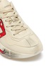 Detail View - Click To Enlarge - GUCCI - 'Rhyton' logo mouth print distressed leather chunky sneakers