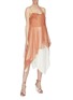 Figure View - Click To Enlarge - POIRET - Drape panel silk chiffon slip dress