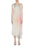 Main View - Click To Enlarge - POIRET - 'Isabella' asymmetric twist sleeve variegated stripe silk dress