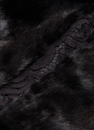  - KRUF - Lace trim cropped mink fur cape