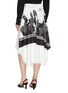 Back View - Click To Enlarge - CÉDRIC CHARLIER - Graphic print handkerchief skirt