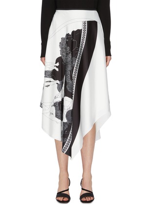Main View - Click To Enlarge - CÉDRIC CHARLIER - Graphic print handkerchief skirt