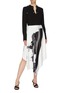 Figure View - Click To Enlarge - CÉDRIC CHARLIER - Graphic print handkerchief skirt