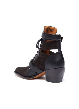  - CHLOÉ - 'Rylee' cutout suede lace-up ankle boots
