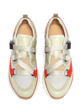Detail View - Click To Enlarge - CHLOÉ - 'Sonnie' chunky outsole low top patchwork sneakers