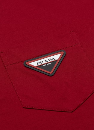  - PRADA - Logo patch polo shirt