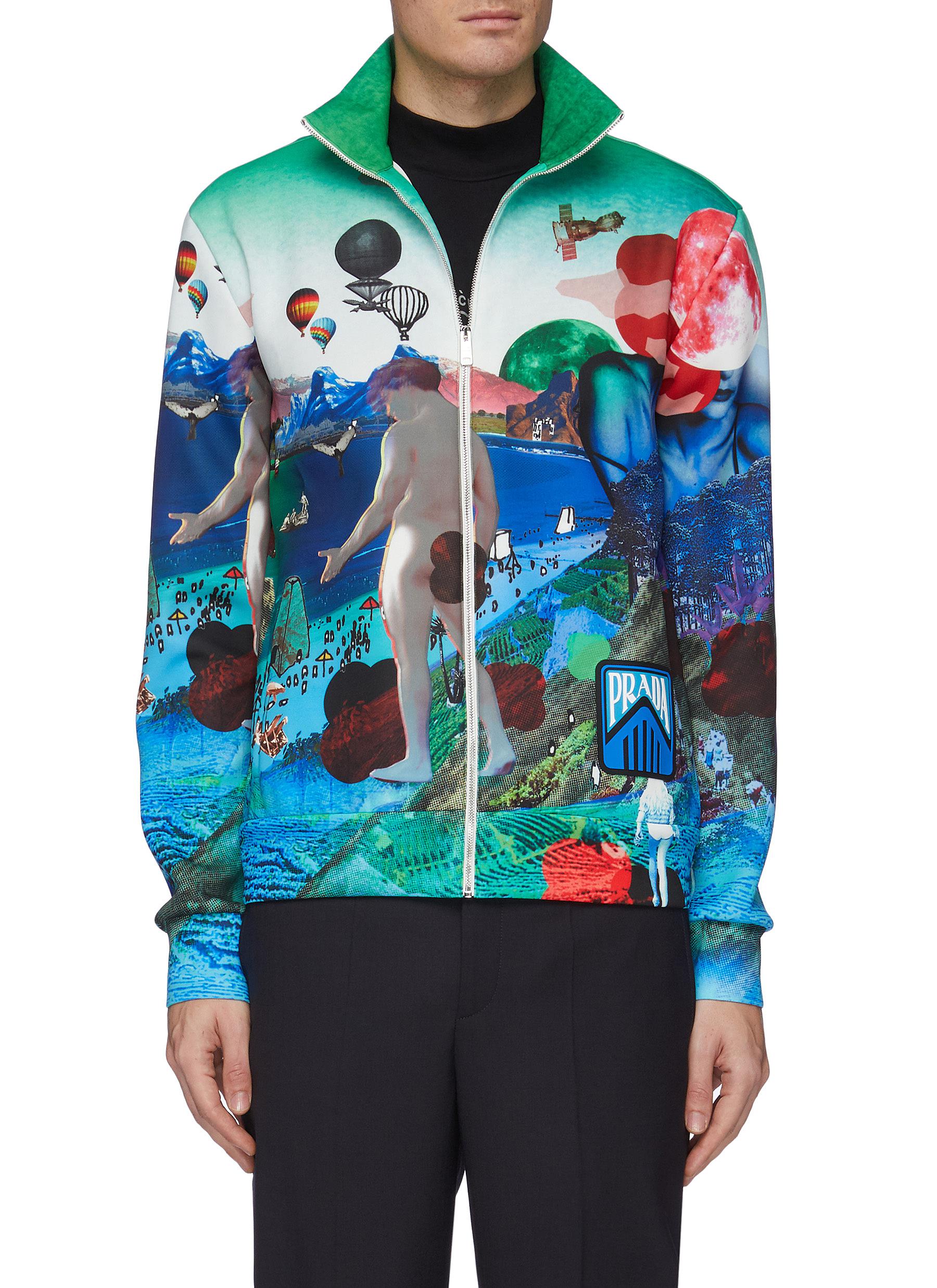 prada graphic jacket